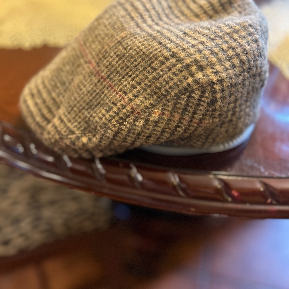 Polo Ralph Lauren Blue and Brown Plaid Newsboy Cap - Picture 1 of 9
